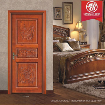 Factory Cheap Price HDF Portes en bois composites, Portes en bois sculpté Intérieur